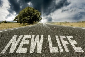 road with the message of new life